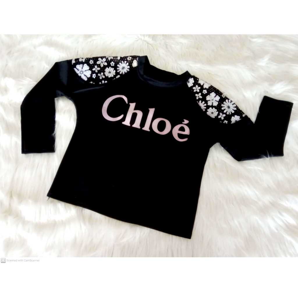 Kaos Panjang warna Hitam Chloe (Pre-loved)