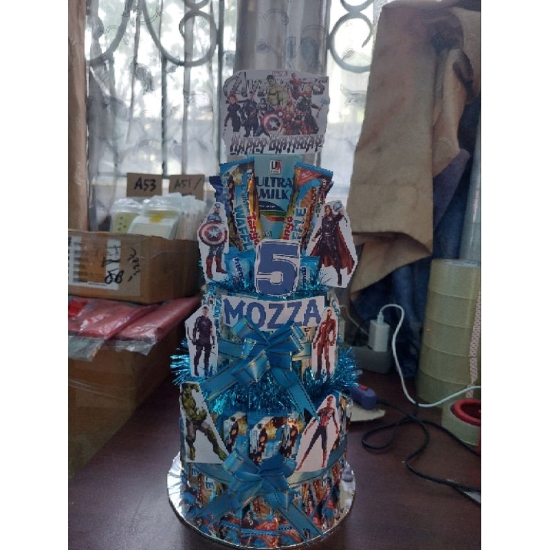 

Hampers Ultah / Kue UlangTahun Anak / Kue Ultah Snack / 3 SUSUN BIRU