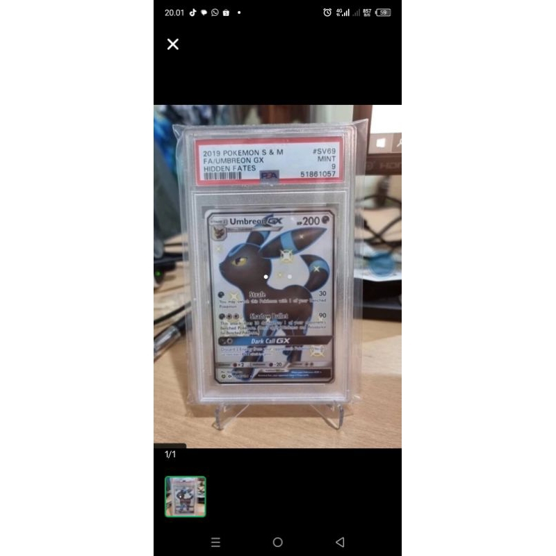 kartu pokemon  umbereon Gx