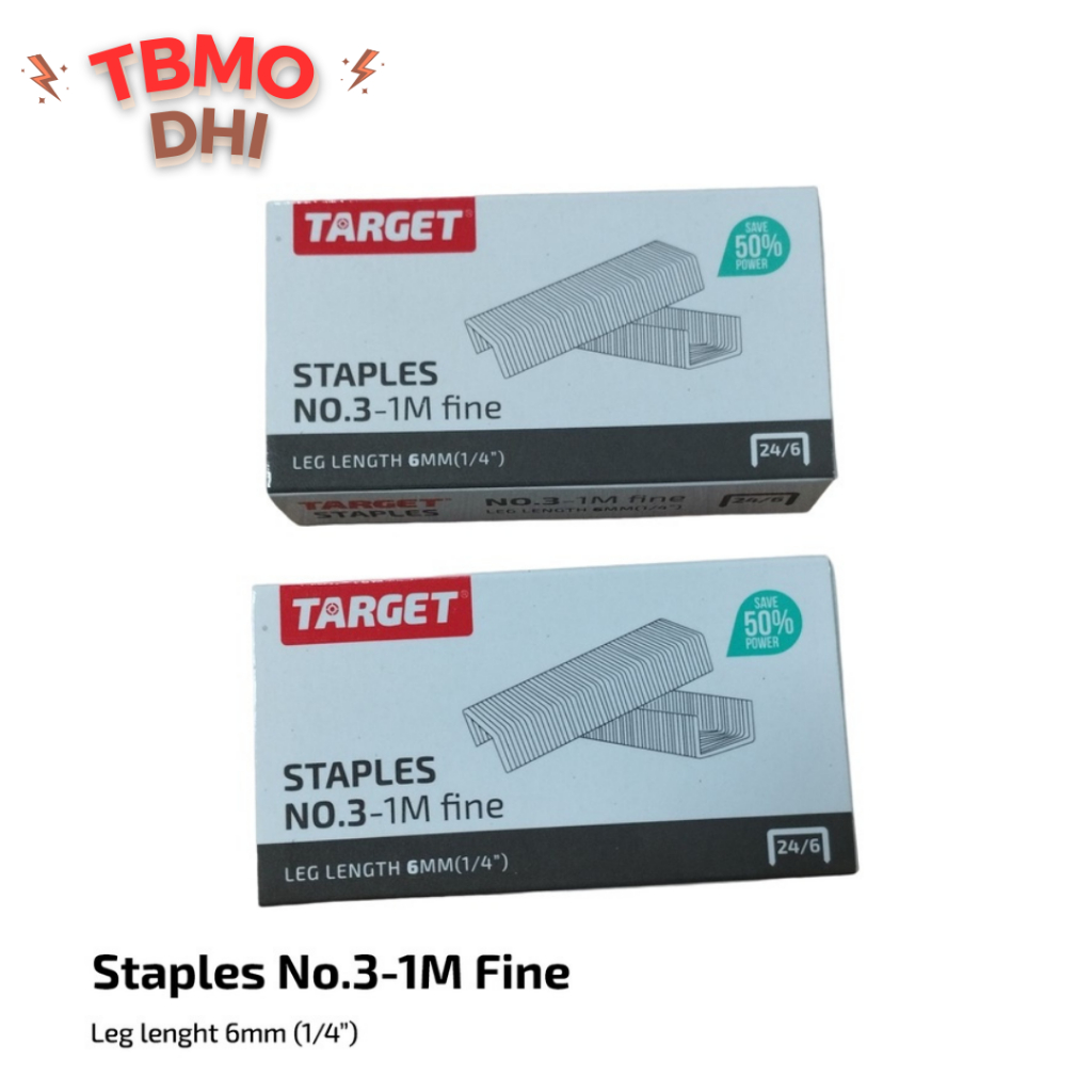 

Target - Staples NO 3 / 1 KOTAK KECIL ISI STAPLES NO 3 24/6 TARGET / REFILL STAPLER