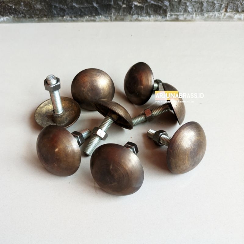 Paku Pines Pagar Kuningan Antik 5cm Custom Baut