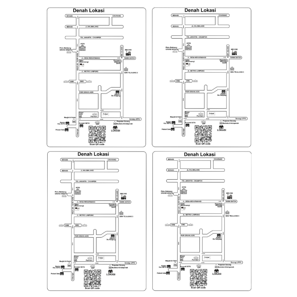 

Penambahan denah lokasi/Foto Harga perlembar