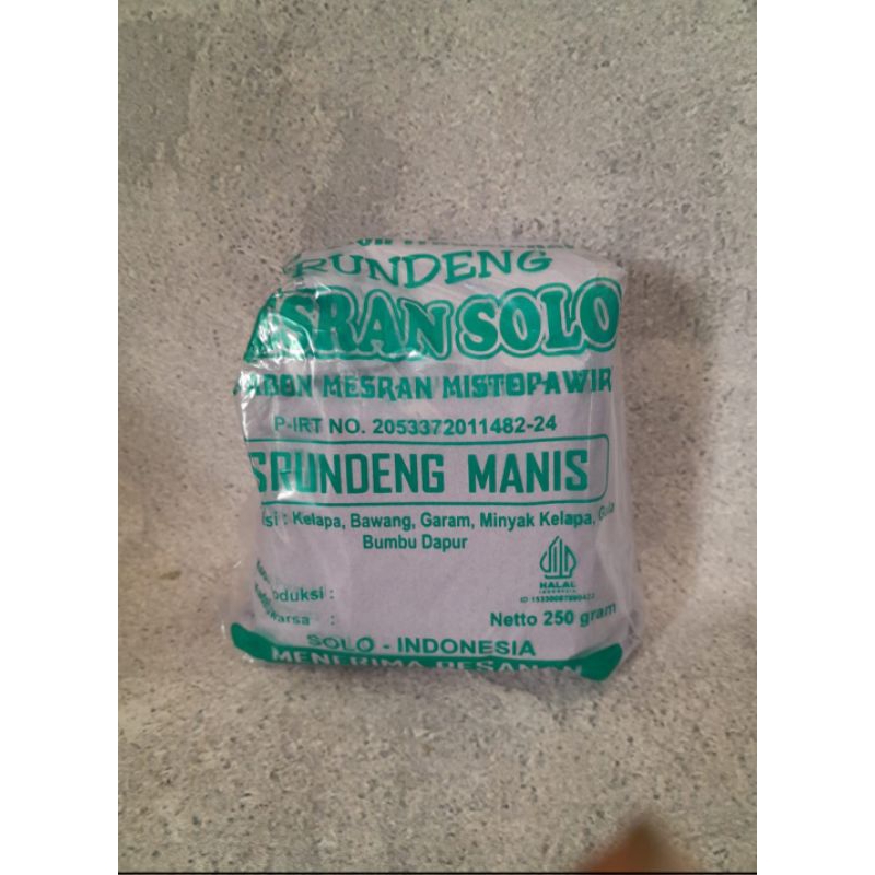 

Srundeng Manis Mesran Solo 250gr Khas Solo