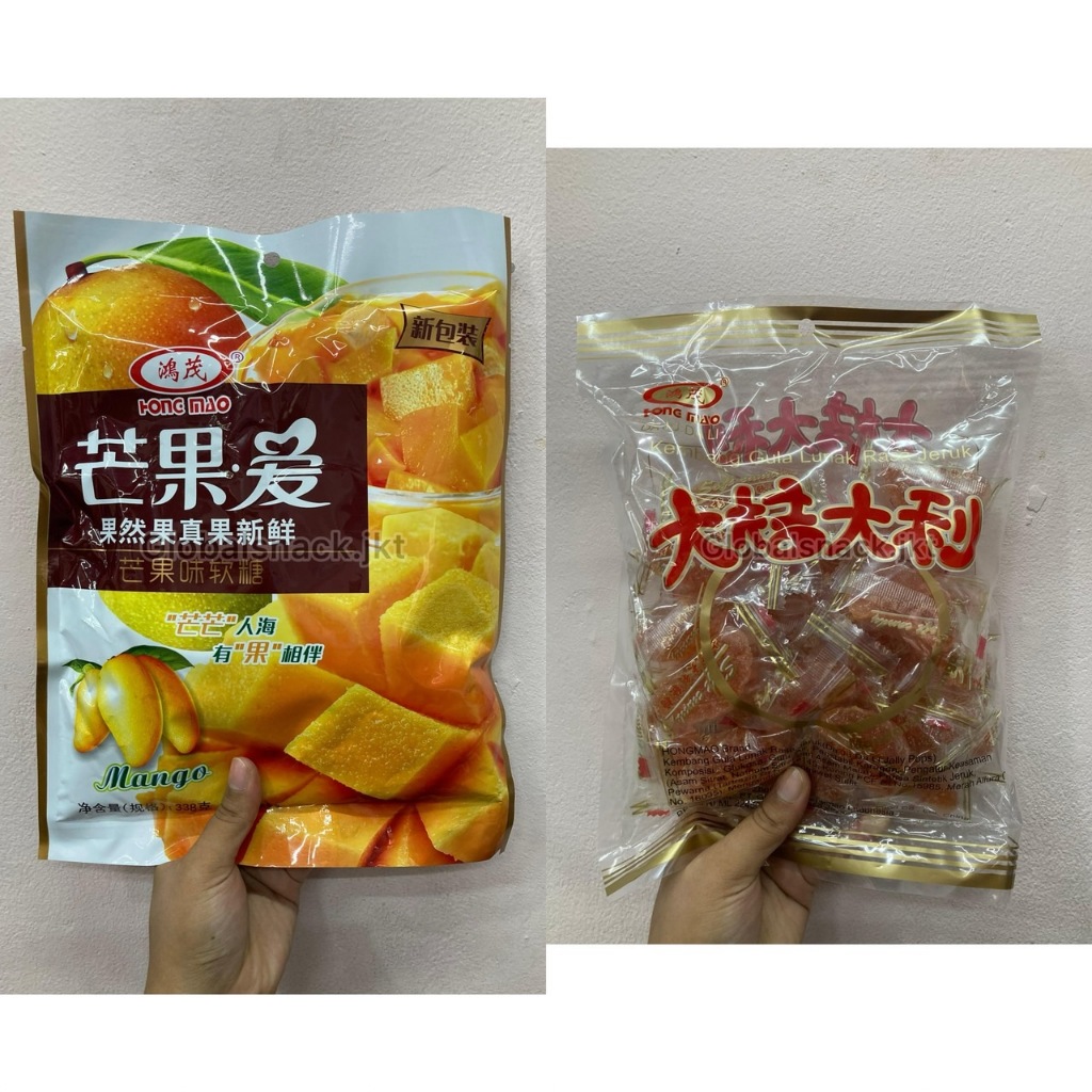 

HONG MAO JELLY CANDY MANGO MANGGA / HONGMAO ORANGE MANDARIN JELLY CANDY