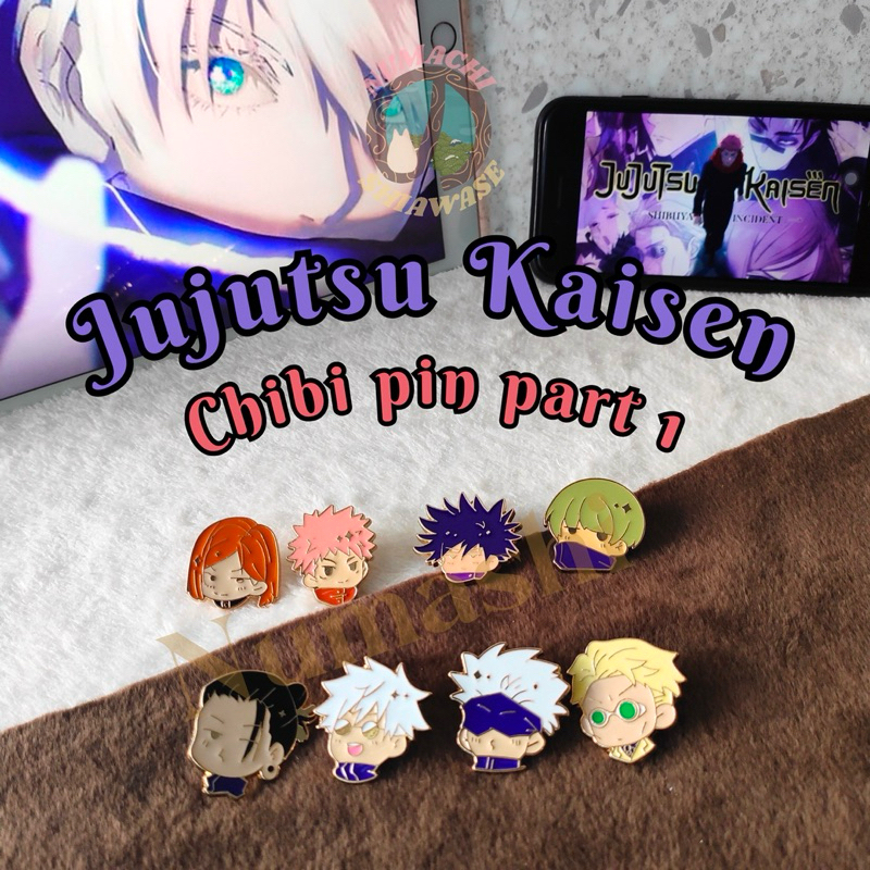 [PART 1] JUJUTSU KAISEN JJK PIN ENAMEL BADGE BROS AKSESORIS KOLEKSI CHIBI YUJI ITADORI SUKUNA GOJO G