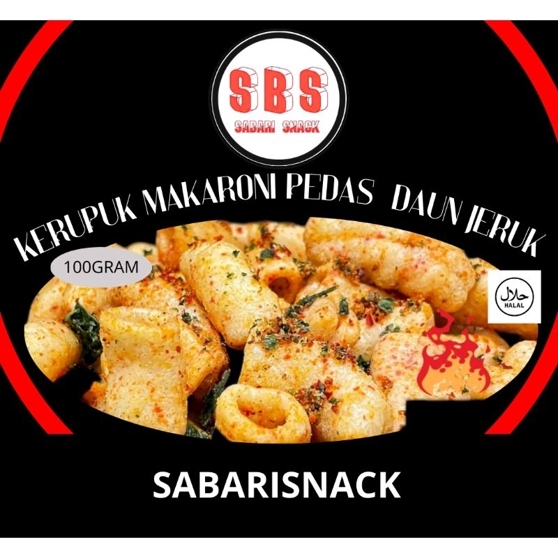 

SABARISNACK 100GRAM CEMILAN SNACK KERUPUK MAKARONI PEDAS DAUN JERUK MANTAP