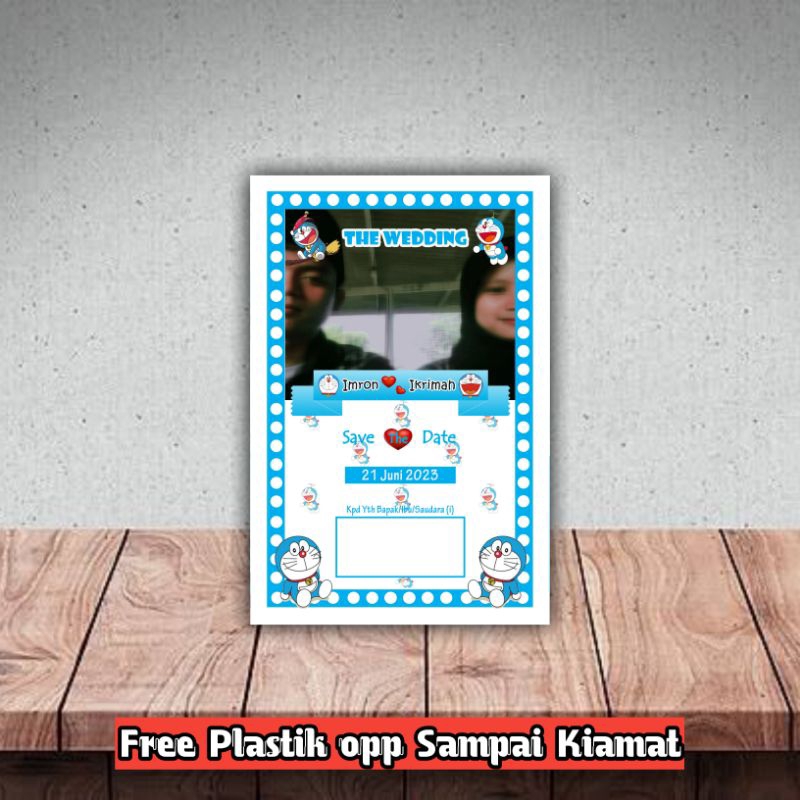 undangan pernikahan Doraemon | undangan pernikahan murah | undangan pernikahan lucu | undangan perni