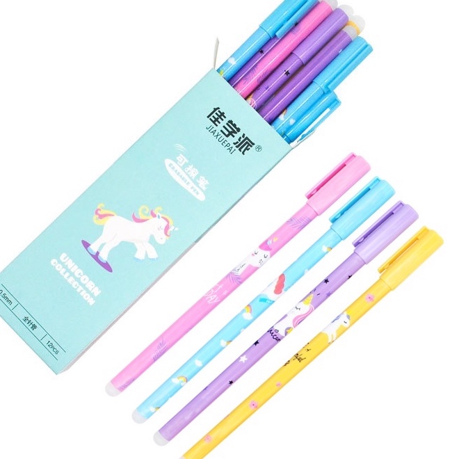 

READY STOK 1 LUSIN 12 PCS PULPEN MOTIF UNICORN SAKURA BERUANG BISA DIHAPUS PULPEN ERASABLE LUCU LG