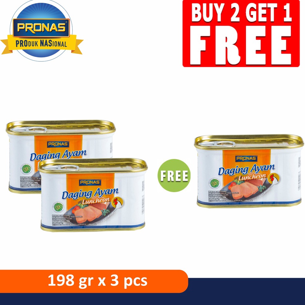 

VWL441 D2289 Pronas Luncheon Ayam 198 g Buy 2 Get 1