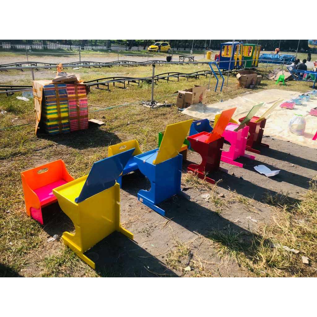 

set meja lukis gabus odong odong wahana permainan anak