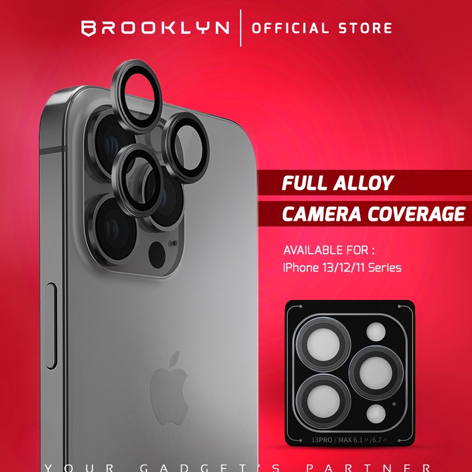 hf Brooklyn Back Alloy Camera iPhone 15 14 13 12 11 Pro Max Mini High Quality Back Camera Tempered G
