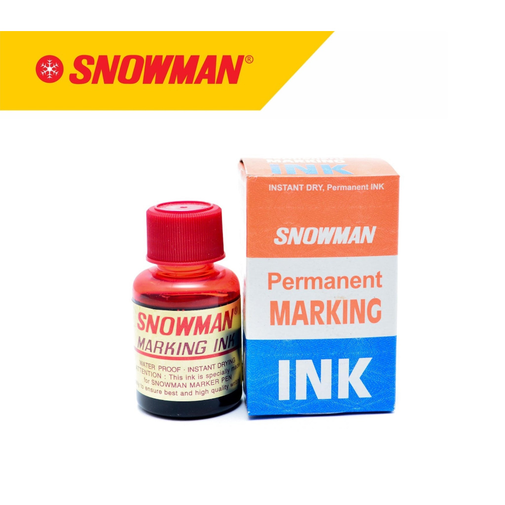 

INK SNOWMAN PERMANEN MIG20 / TINTA SPIDOL / REFILL SPIDOL / INK SPIDOL SNOWMAN PERMANENT MERAH