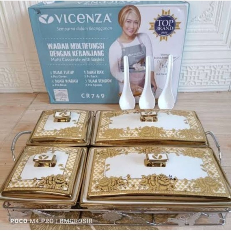 free buble + dus tebal Prasmanan vicenza gemini set4