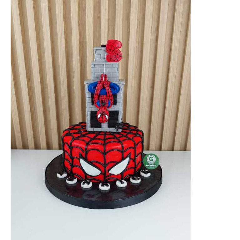 

CAKE TEMA SPIDERMAN UK 20CM / KUE ULANG TAHUN CUSTOME