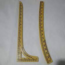 Penggaris pola jahit Besar/ Penggaris pola jahit set Besar per set 2 pc