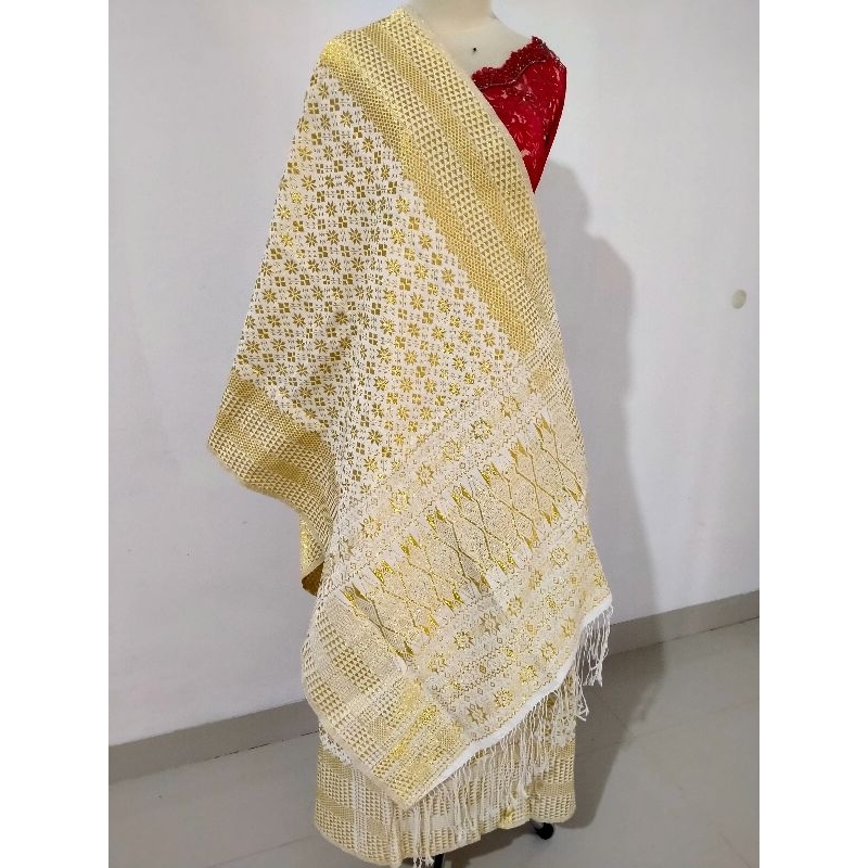 Songket Tumtuman Gold Kristal Berlian ori