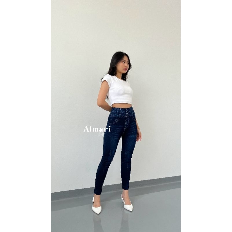 ALMARI (Legging Jeans Wanita 33475) | Legging Wanita | Legging Jeans Wanita