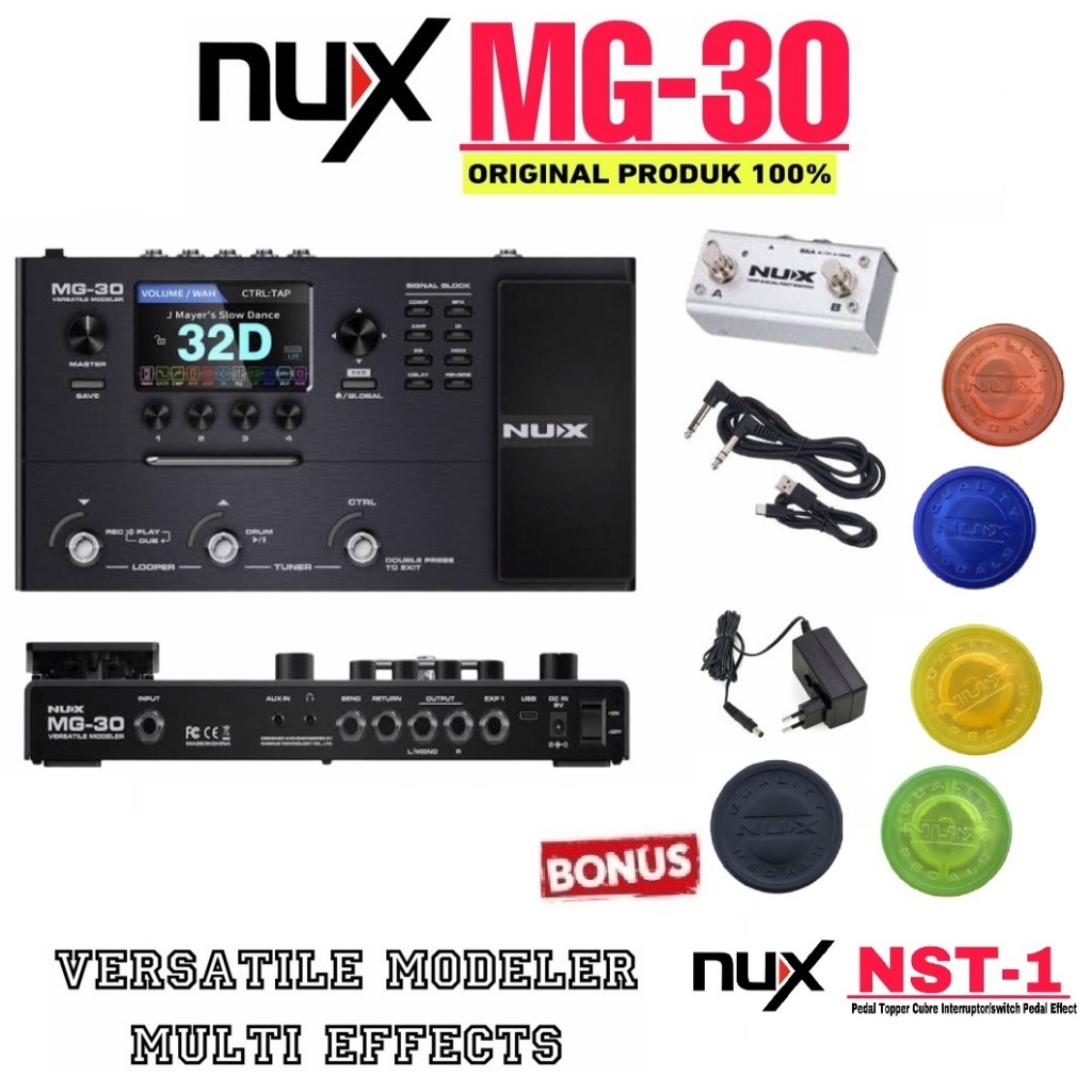 Nux Efek gitar Nux mg 30 / nux mg 400 / nux mg 300 Original Effect Modelling Processor