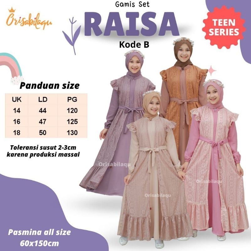 Gamis Anak Remaja - Gamis Orisabilaqu - Gamis Raisa  - Gamis Brukat - Gamis Mewah - Gamis Outer