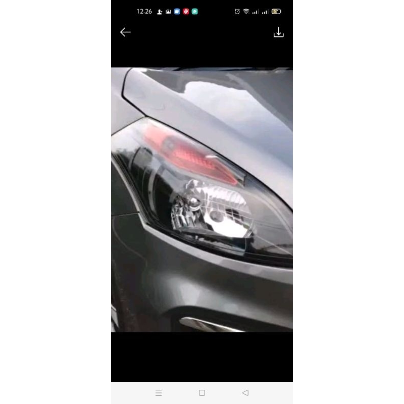 lampu depan Ertiga custom smoke black housing candy orange