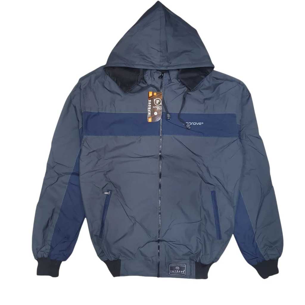 JAKET PRIA PARASUT / Bolak Balik BB / Parasut Taslan Waterproof Anti Air / Size L - 3XL IMPROVE JAKE