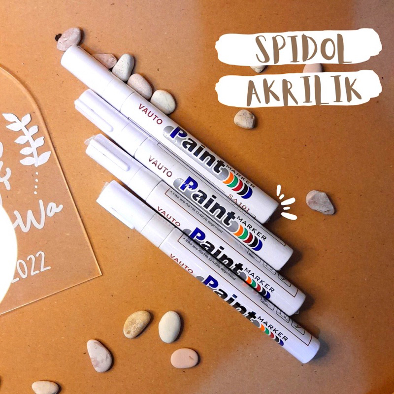 

[GASKA] Spidol Putih 3mm Permanen | Spidol Putih Akrilik | White Marker Permanent 3mm
