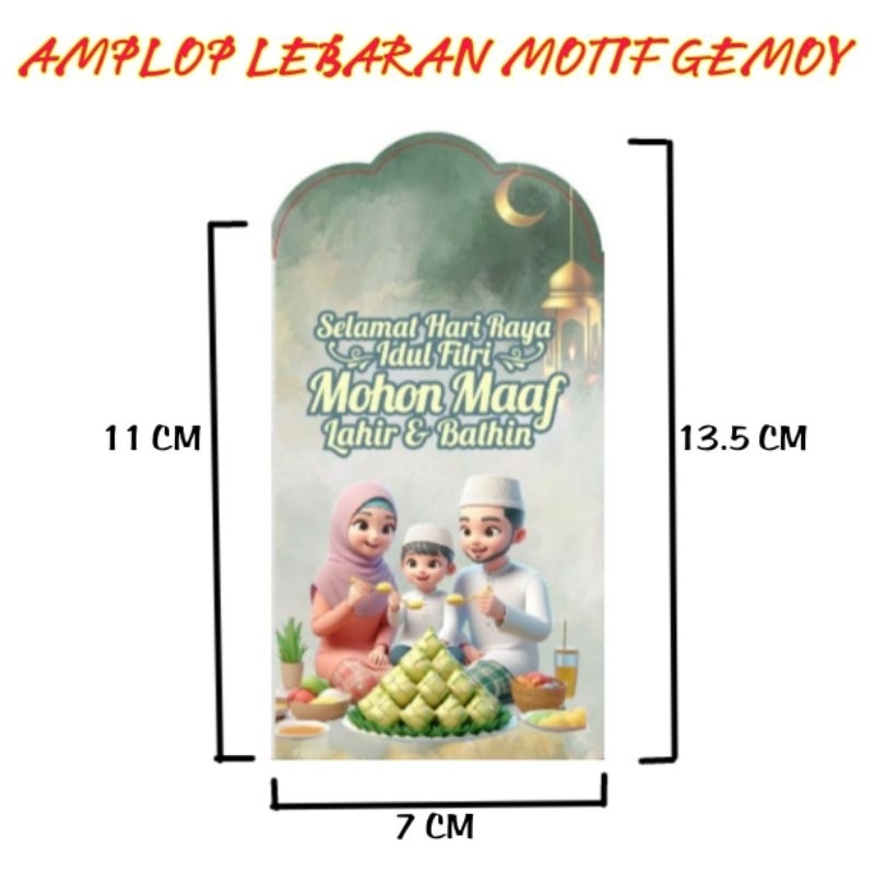 

AMPLOP LEBARAN FULL MOTIF ISI 50pcs//pack