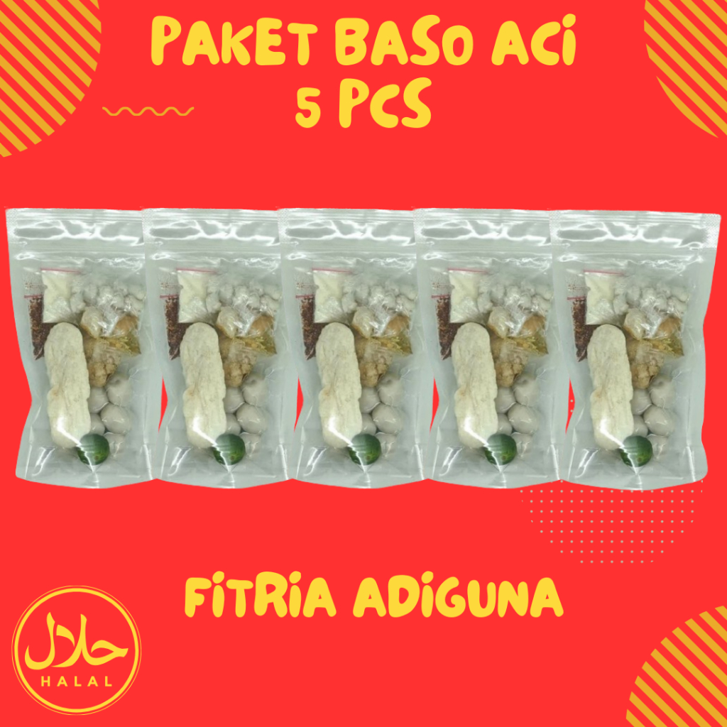 

PAKET 5 BUNGKUS BASO ACI INSTAN ASLI BANDUNG GURIH PEDAS SPESIAL KALDU AYAM BAWANG NIKMAT DAN HALAL