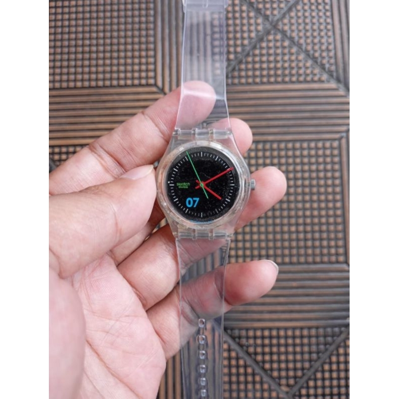 Jam Swatch Transparan Original