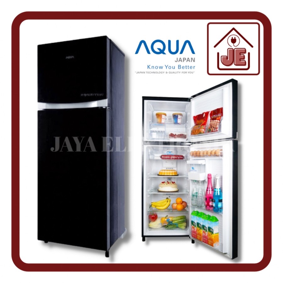 Kulkas Aqua 2 Pintu Inverter AQR-D275R / 275R Lemari Es