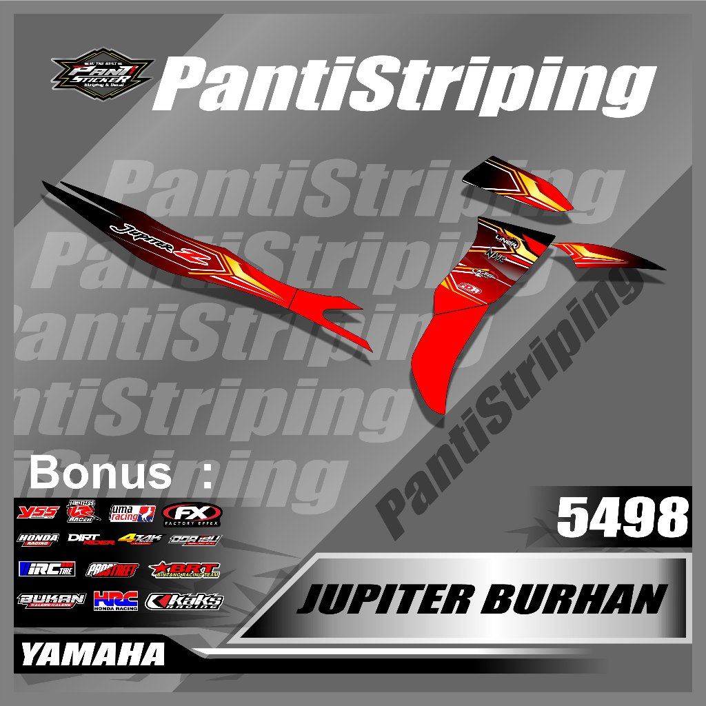 STRIPING STICKER MOTOR JUPITER Z BURHAN VIRAL - STRIPING JUPITER Z BURHAN VARIASI SEMIFULL RACING