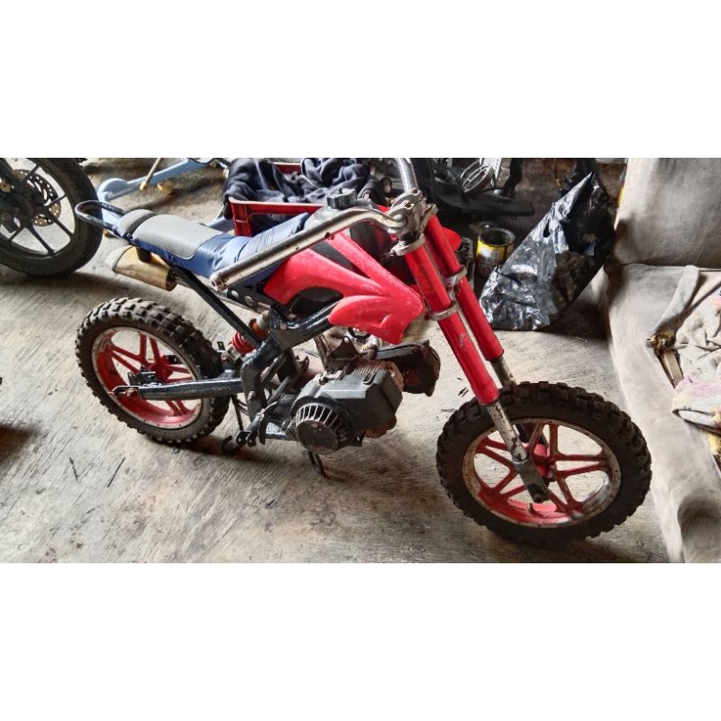 rangka mini trail + mesin bahan