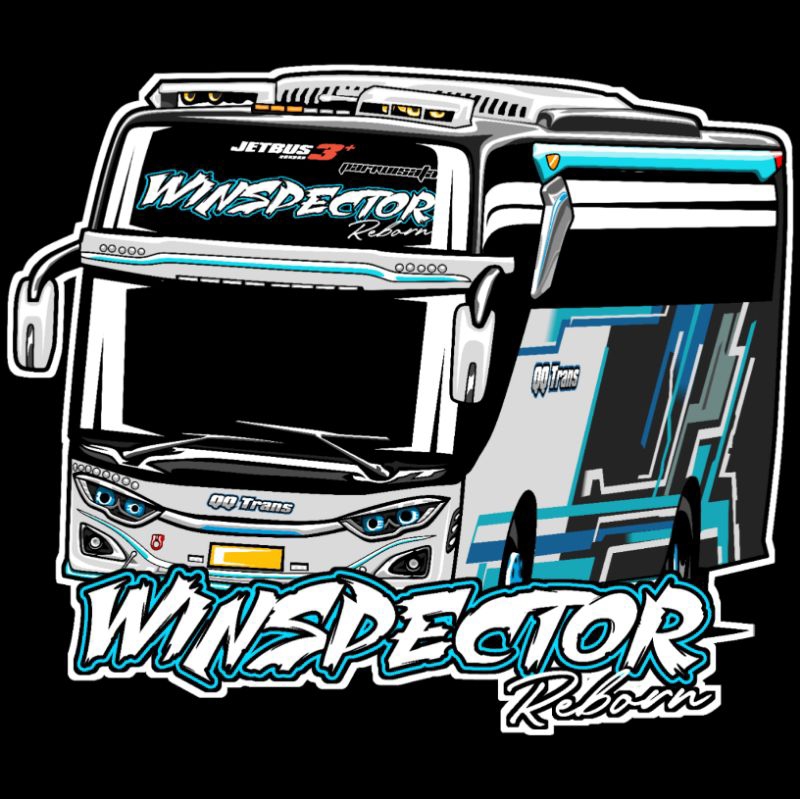 Sticker Bus WINSPECTOR QQ TRANS Hologram