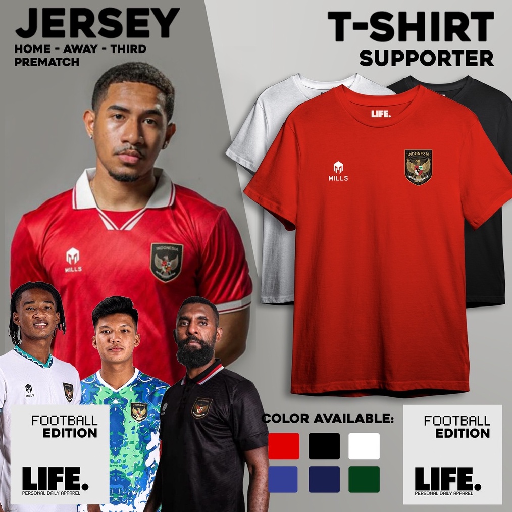 1212 Promo Jersey TIMNAS dan Kaos Supporter Indonesia Kita Garuda Model Jersey Home Away Third Kiper