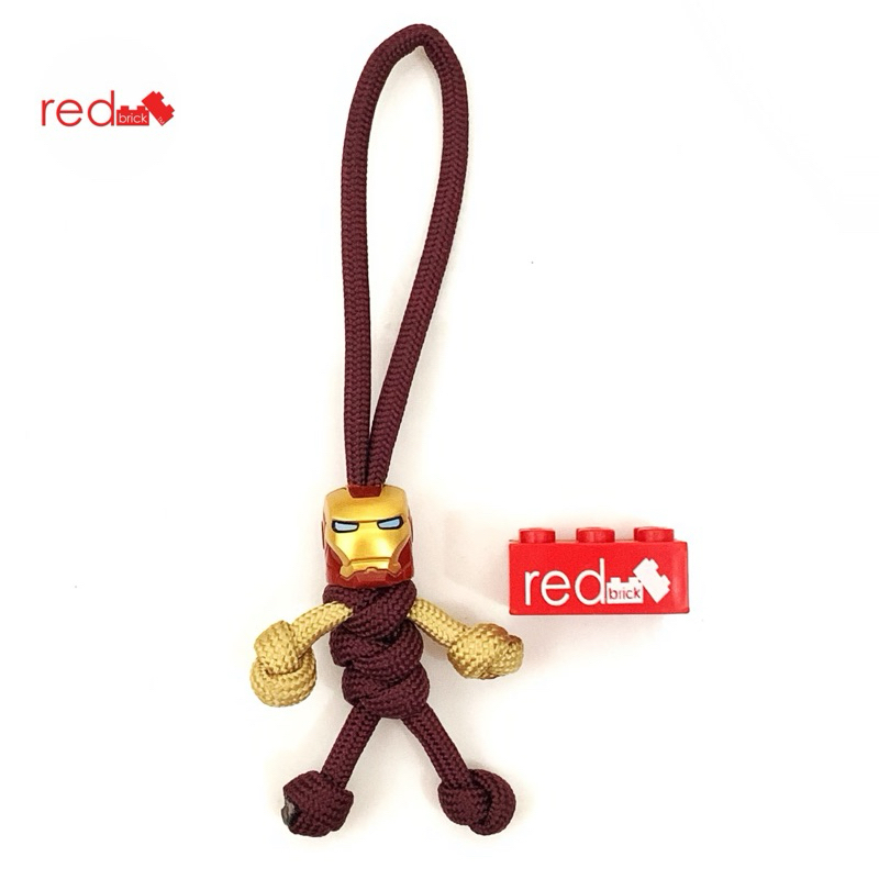 Gantungan Kunci / Bagcharm LEGO Iron Man Quantum Suit Paracord Buddy