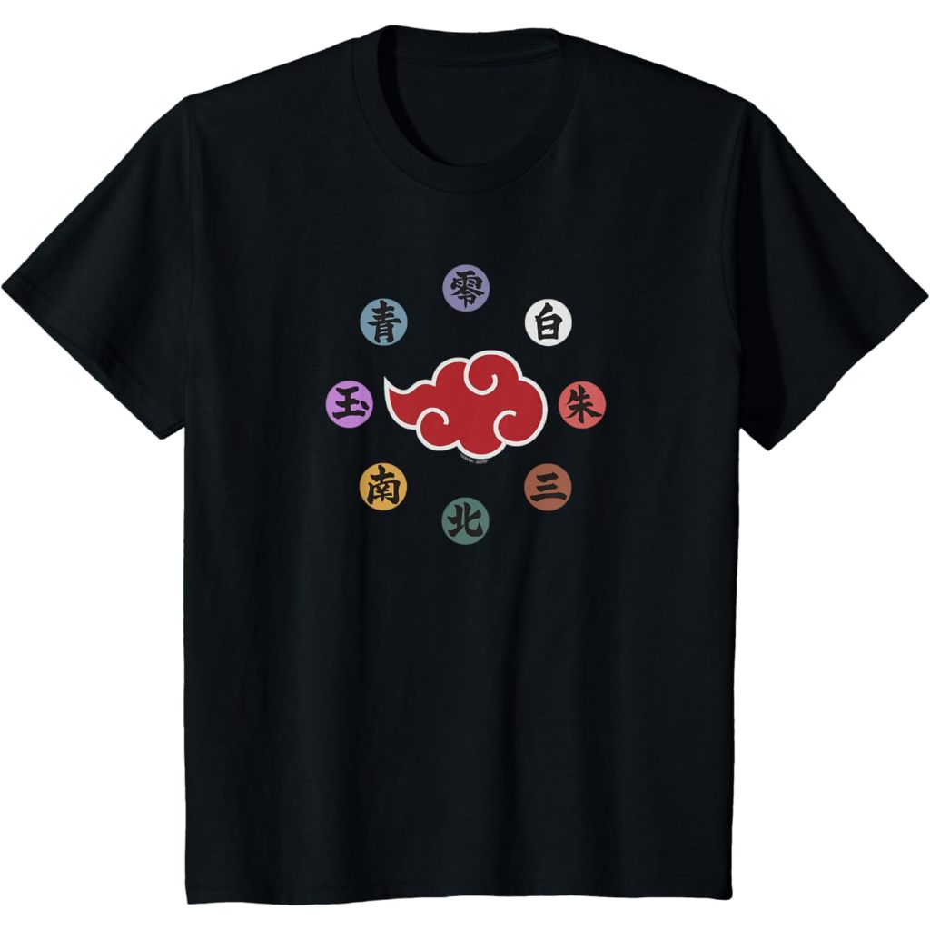 Baju Kaos Anak Distro Premium Naruto Shippuden Akatsuki Rings T-Shirt