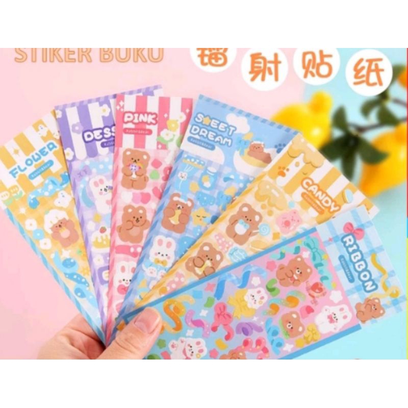 

STICKER WATERPROOF KARTUN BEAR RABBIT HOLOGRAM STIKER MOTIF