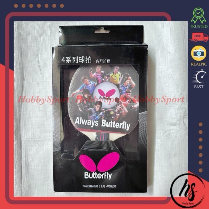 Bat Pingpong Butterfly TBC 401 Box Bet Bad Ping Pong Tenis Meja Table