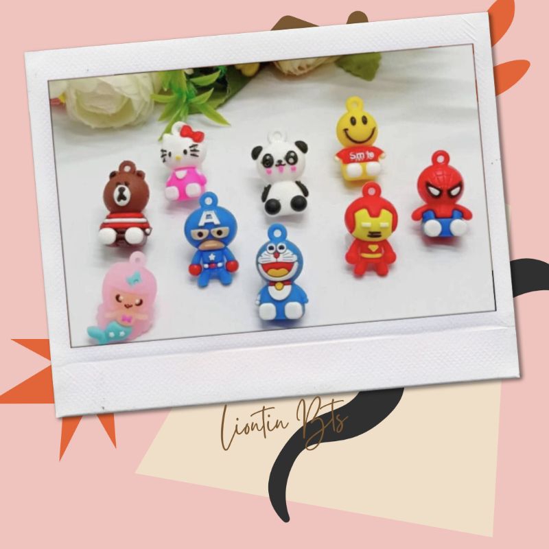 Charm Liontin Karakter-Liontin Gantungan Kunci-Liontin Strap Masker-Charm Liontin BTS-Gantungan Tas