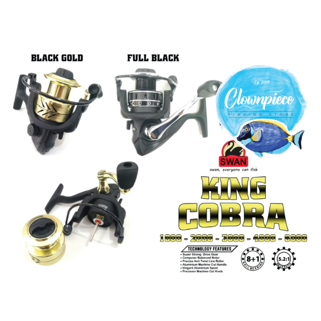 Reel Swan King Cobra / Reel Pancing Swan King Cobra / Reel Spinning Swan King Cobra / Reel Pancing S