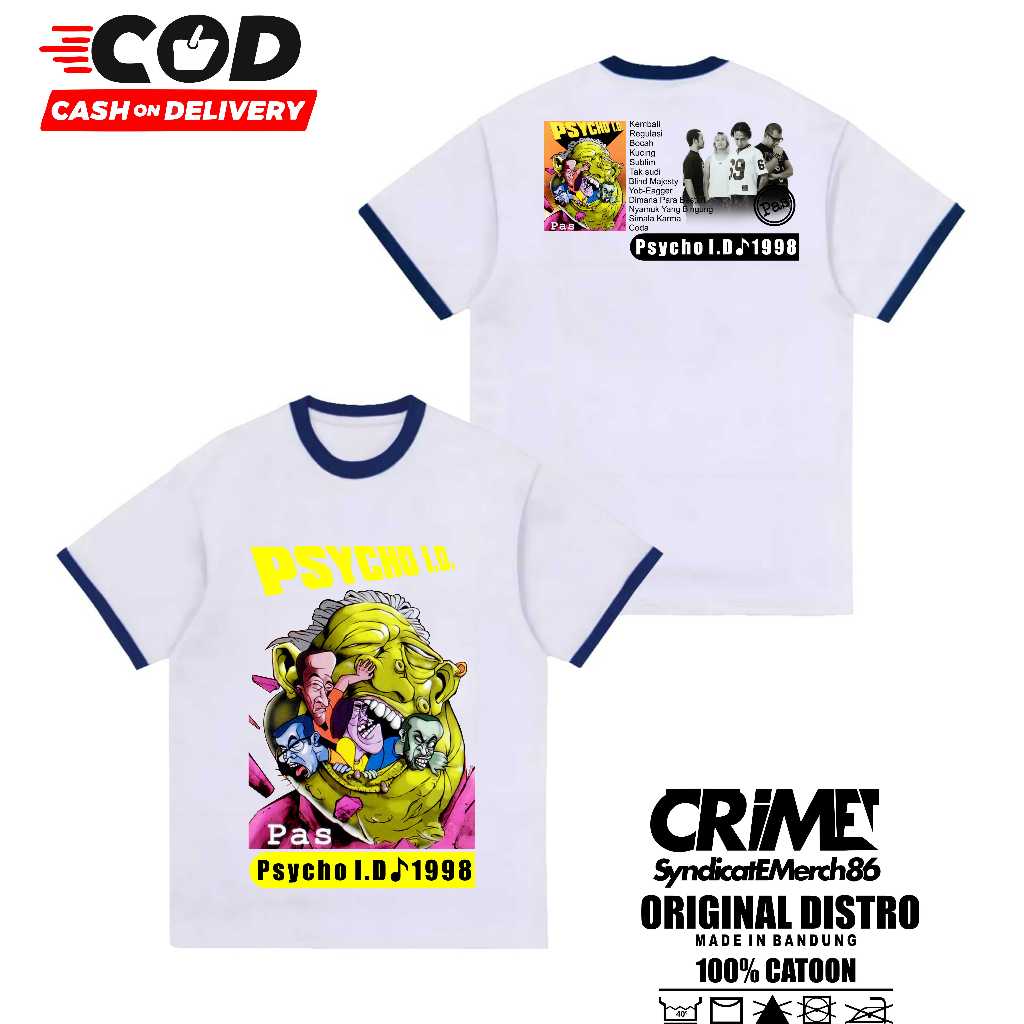 KAOS PSYCHO I.D PAS BAND DISTRO NEW 2024 ORIGINAL