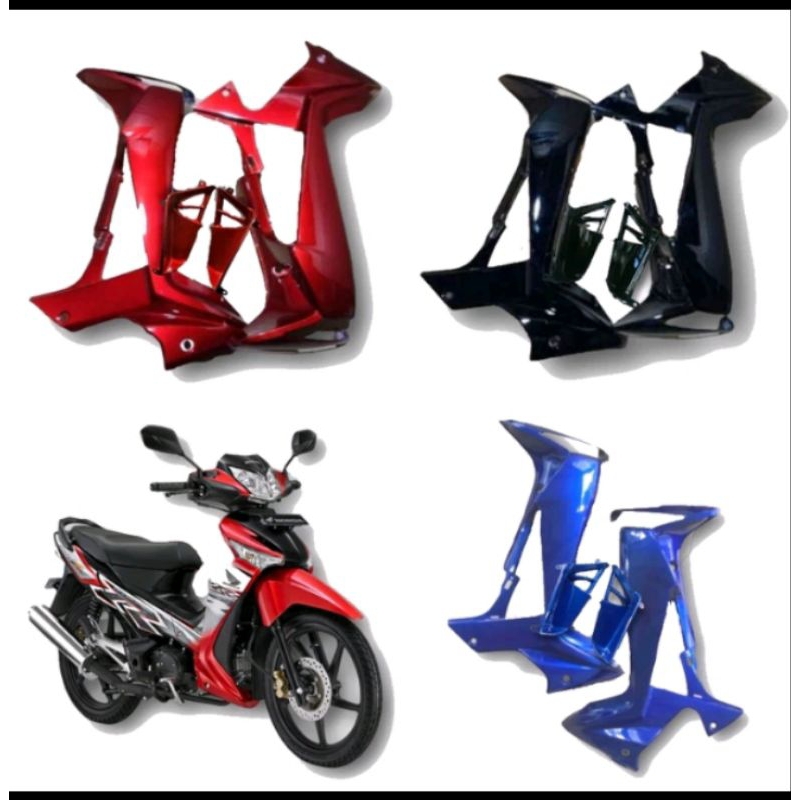 sayap depan samping dek luar honda supra x new 125 betmen 2006-2012 warna merah marun  hitam biru po