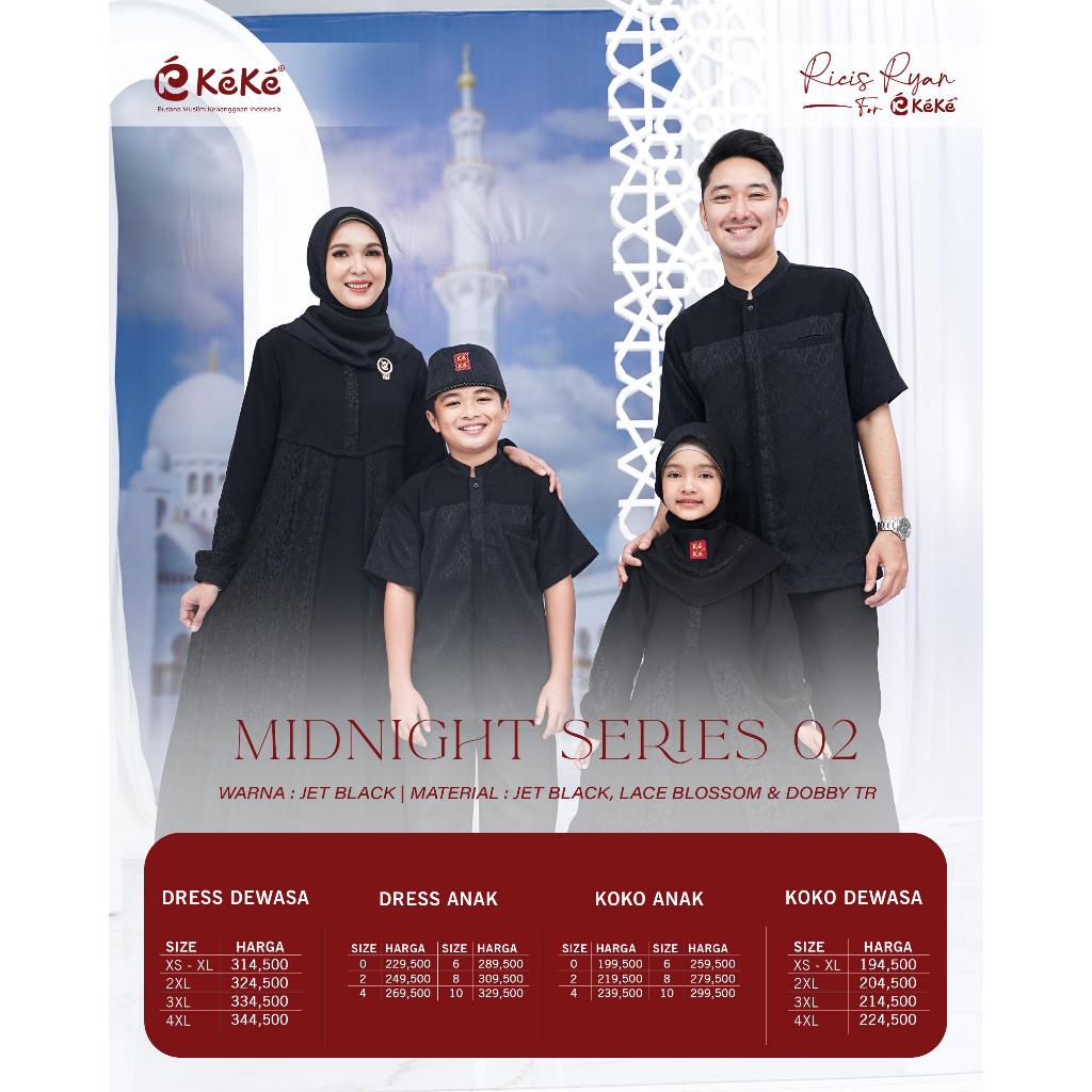 Sarimbit Keke Midnight Series 02 / Sarimbit Keluarga Terbaru 2024 / Baju Sarimbit Keluarga / Baju Co