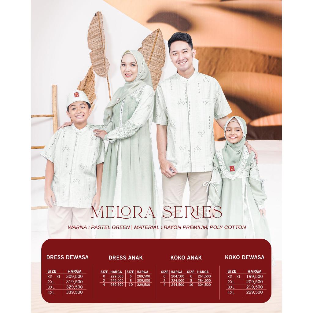 Sarimbit Keke Melora Series - Pastel Green / Sarimbit Keluarga Terbaru 2024 / Baju Sarimbit Keluarga