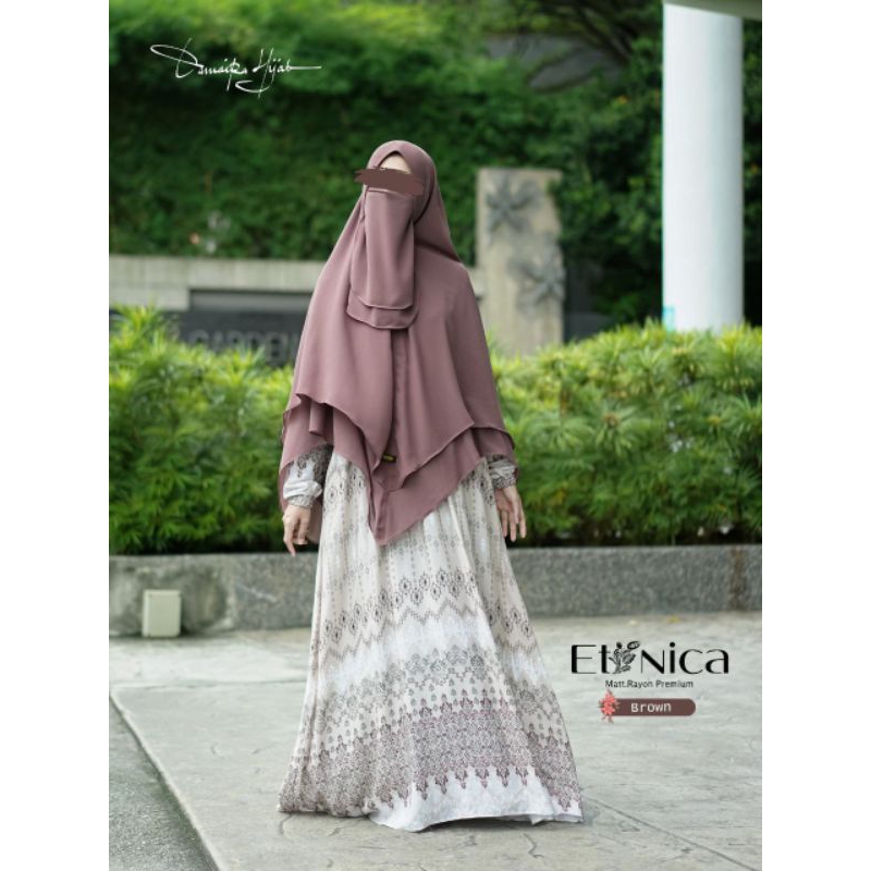 ETNICA DRESS 2 BY DAMAIRA / GAMIS MOTIF BATIK KEKINIAN/ GAMIS LEBARAN JUMBO TERBARU/ GAMIS DRESS SYA