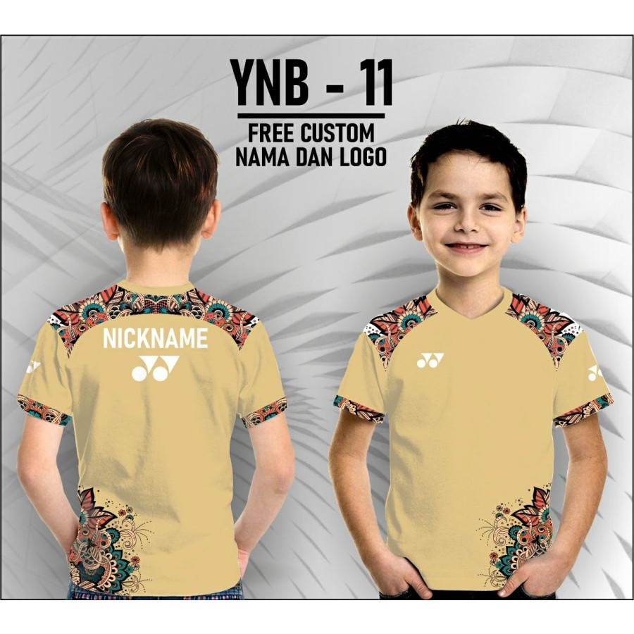 Jersey badminton anak kaos yonex batik baju olah raga bulu tangkis