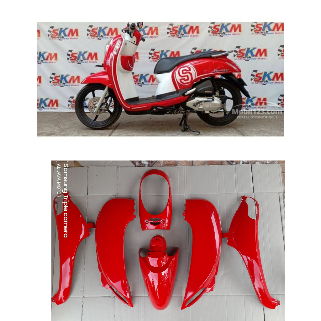 COVER BODY FULL HALUS HONDA SCOOPY FI 2014 2015 2016 / BODY HALUS SCOOPY FI