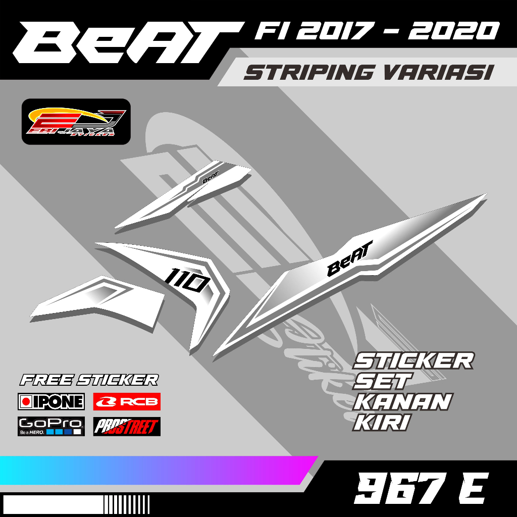 STIKER SKOTLET MOTOR BEAT FI 2020 TERBARU-STIKER BEAT FI CUSTOM VARIASI MOTOR TERKINI-EMB967