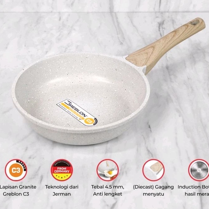 Cypruz Frypan White Granite Greblon Diecast