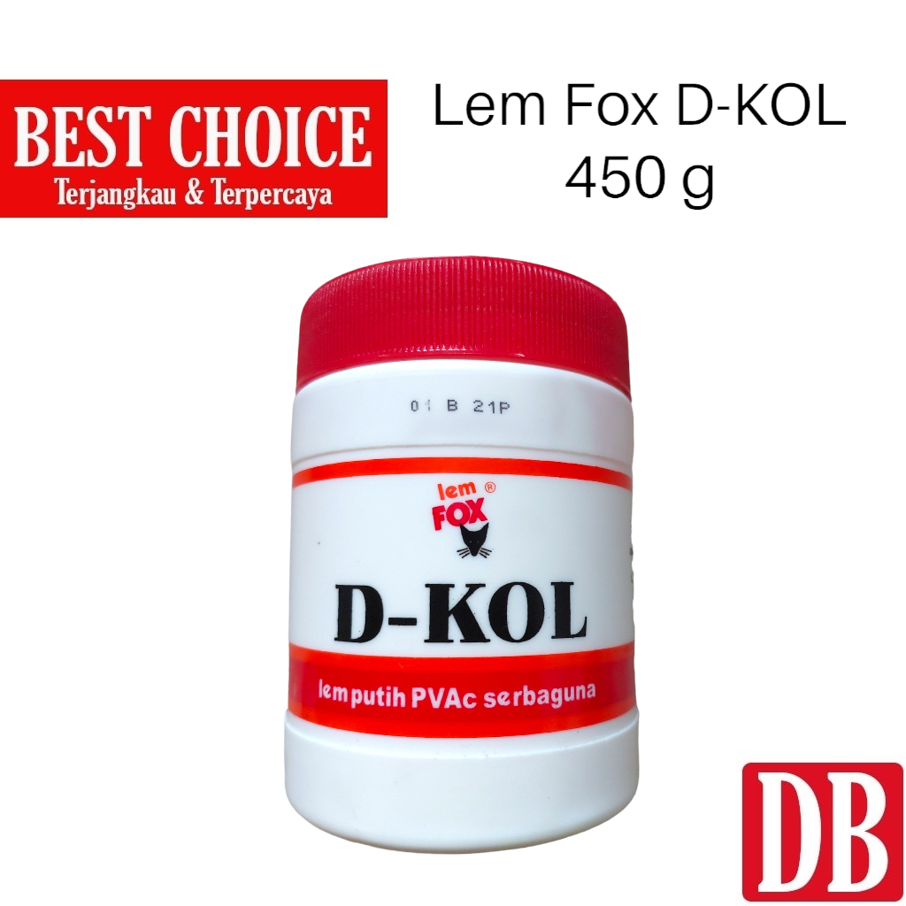 

Lem Fox / Lem Putih Cair PVAc Botol D-KOL 450gr